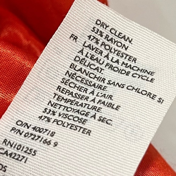 COS Red Orange Silky Cami Top- Size 2 - Picture 5 of 11